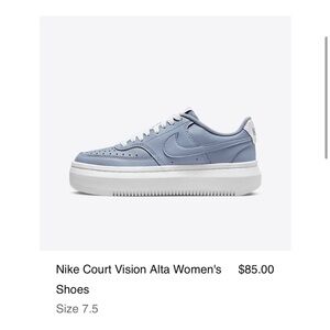 Nike Court Vision Alta Women's Shoes - Blue